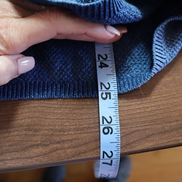 INC Womens Open Knit Cold Shoulder Blue Boho Top Size Large - Picture 13 of 16